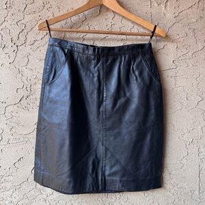 Vintage Leather Mini Skirt